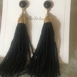 Black Tassel Earrings